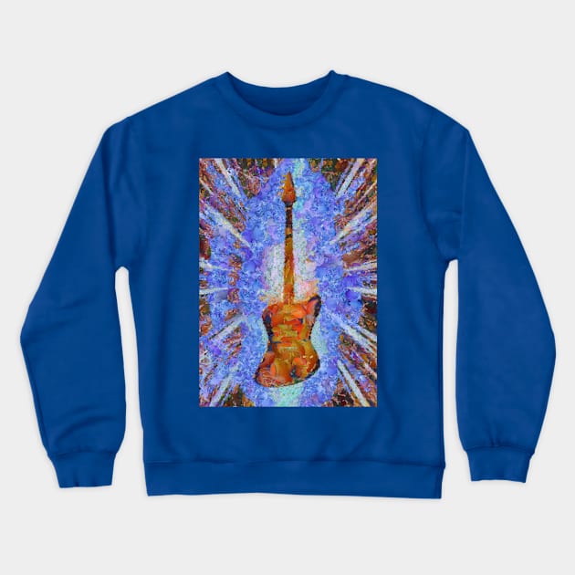 Bass guitar. Modern painting Crewneck Sweatshirt by rolffimages